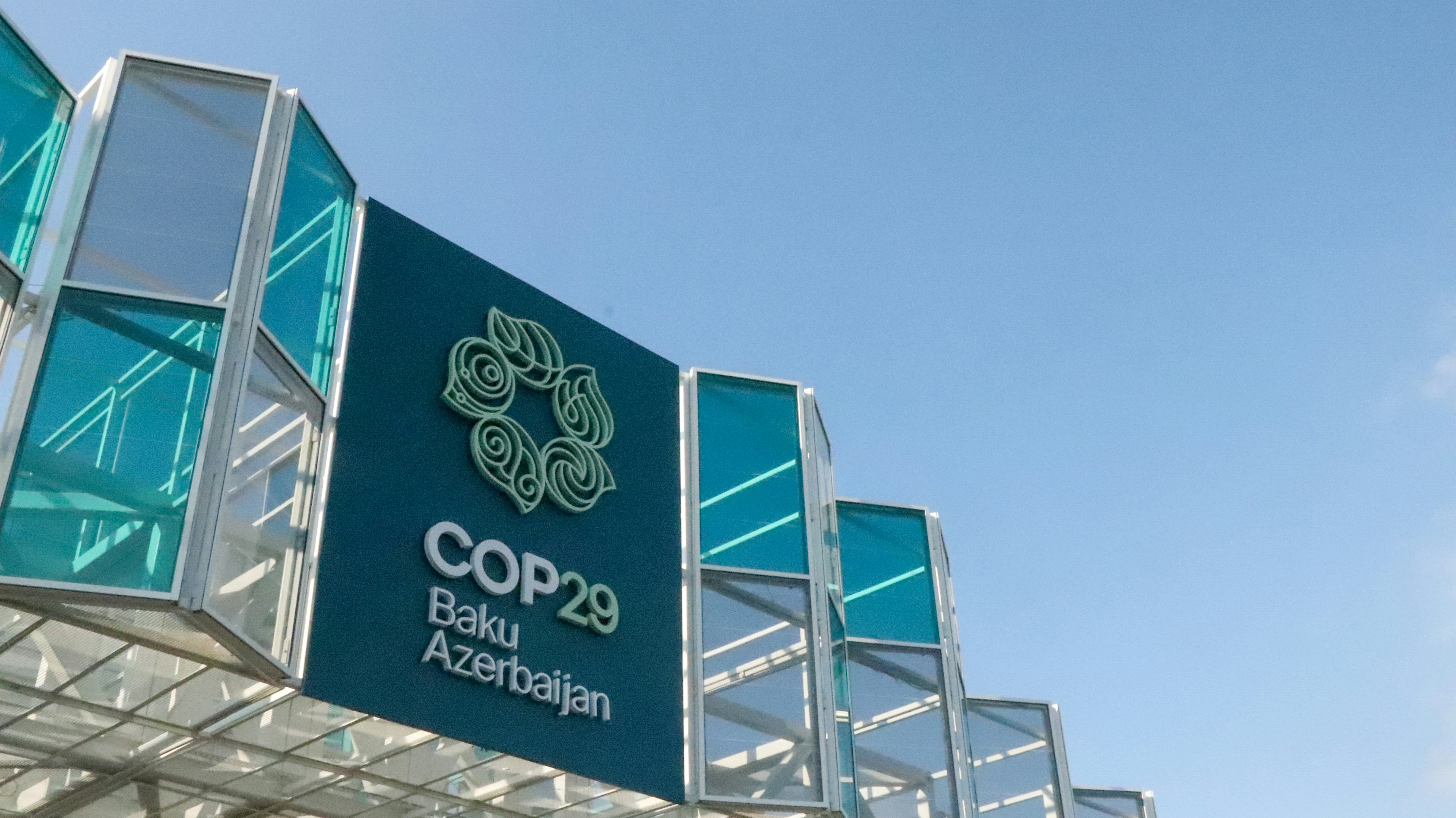 A sign in Baku of COP29