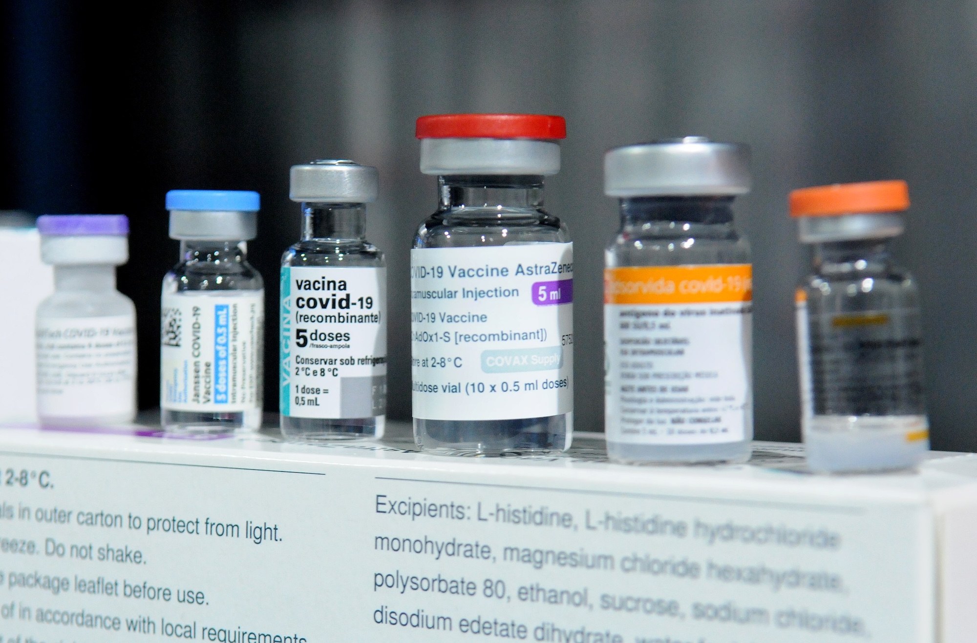 Covid vaccine bottles