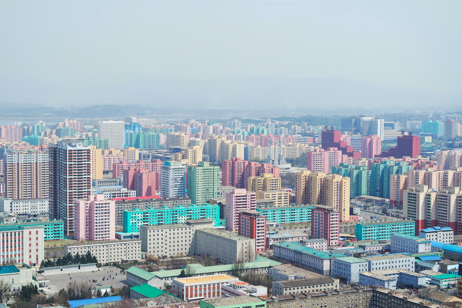 Towerblocks and flats of Pyongyang