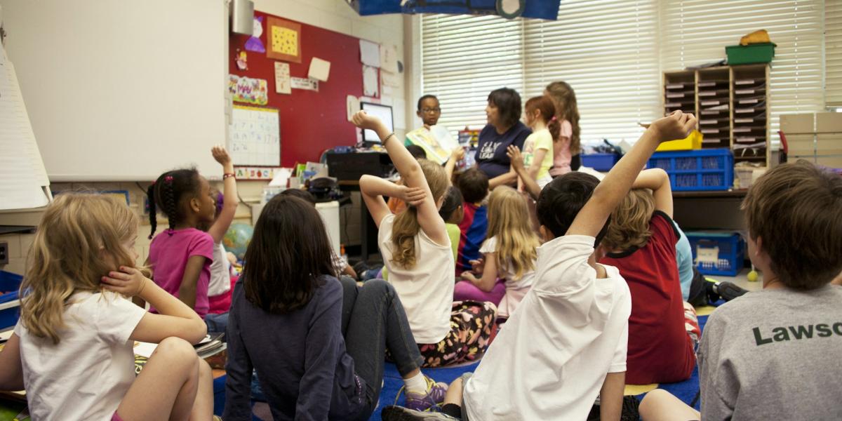 A typical primary classroom scene