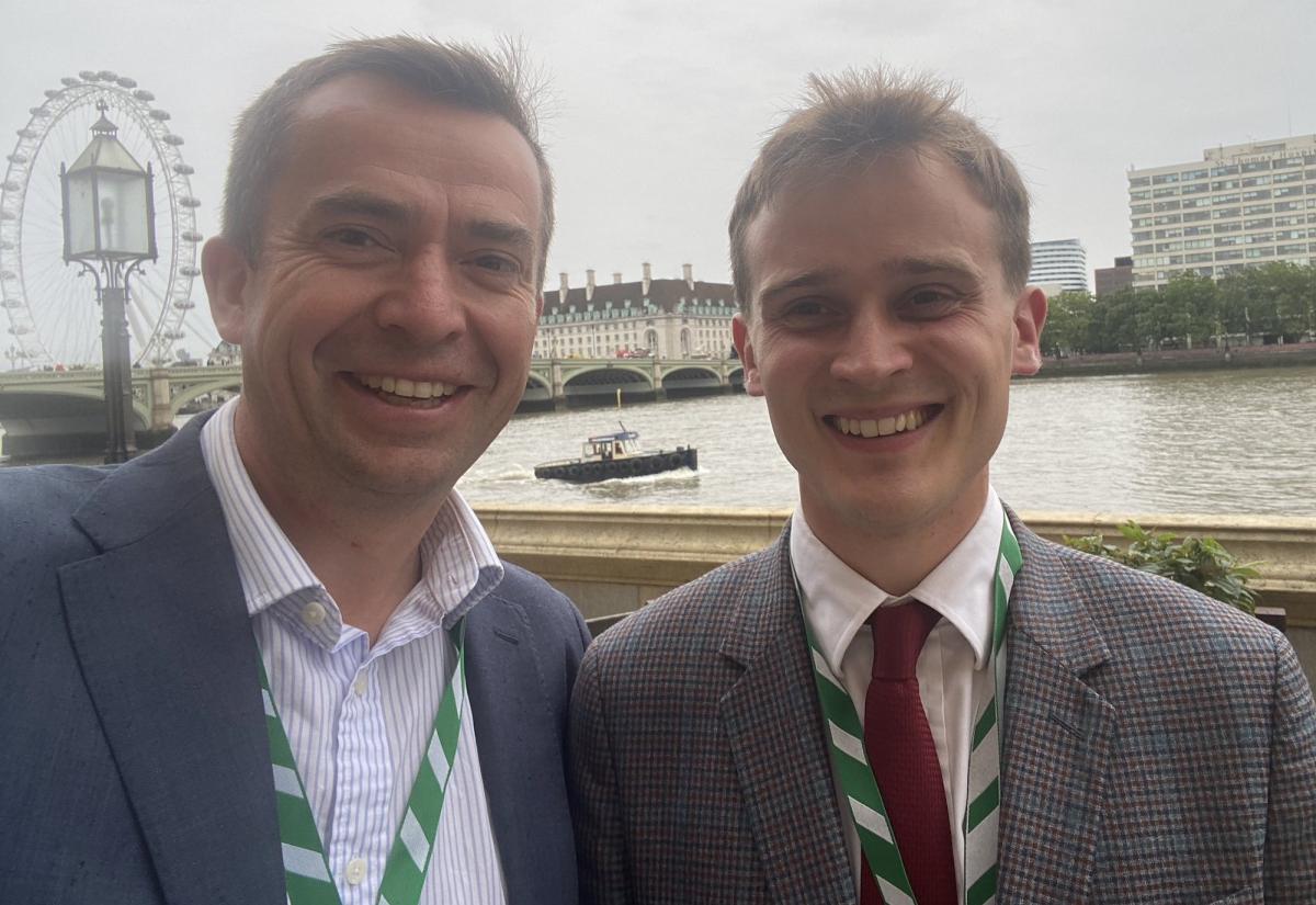 Photo of Calum Miller and Keir Mather in London