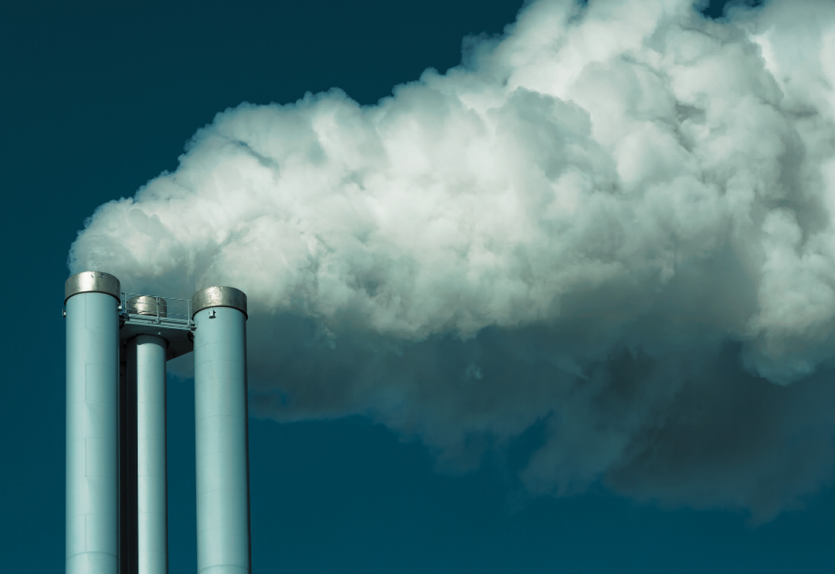 Chimneys belching smoke