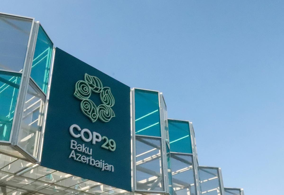 A sign in Baku of COP29